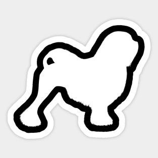 Lowchen Dog Silhouette Sticker